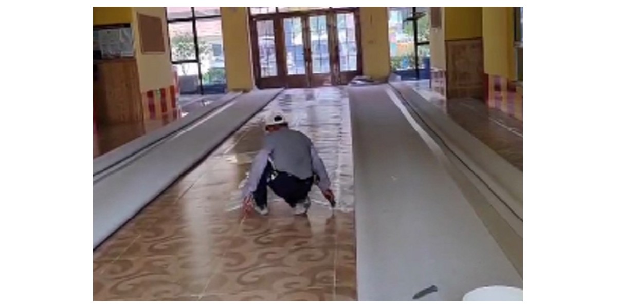 姜堰原點幼兒園同質透心PVC地板案例